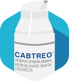 CABTREO bottle in a hexagon shape