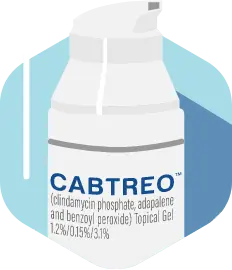CABTREO bottle with up arrow in a hexagon shape